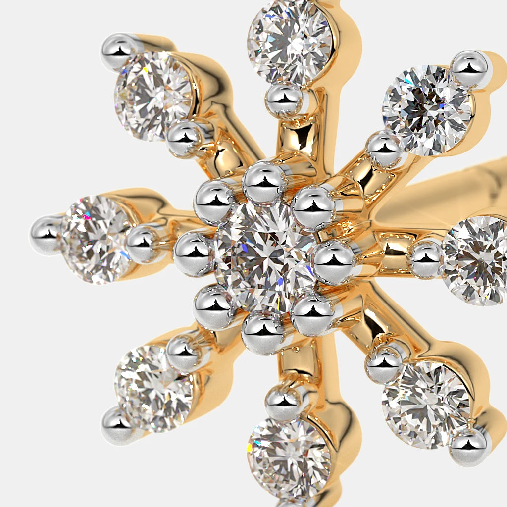 Snowflake Diamond Earrings