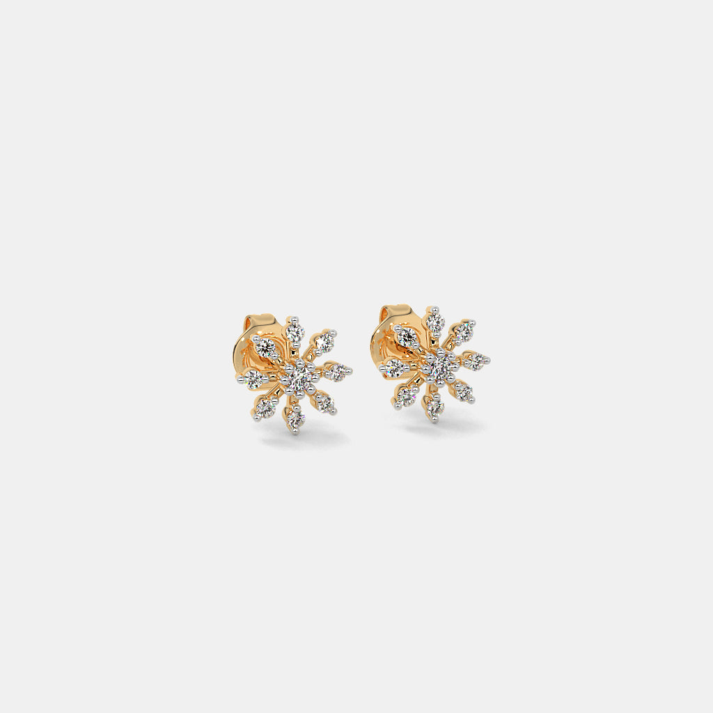 Snowflake Diamond Earrings