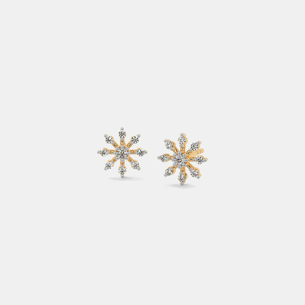 Snowflake Diamond Earrings