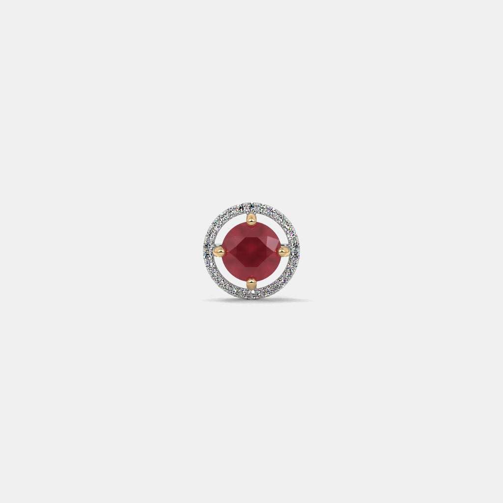 White Gold Ruby Earrings