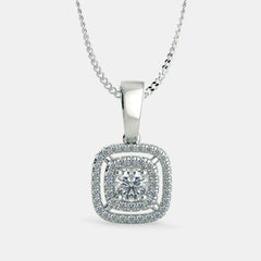 Celestial Halo Diamond Pendant Necklace